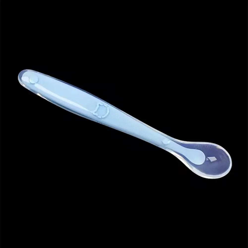 Babies' Silicone Spoon for Children Complementary Food Soft Spoon-Training Spoons Feeding Tablewares for Children Boys Girls