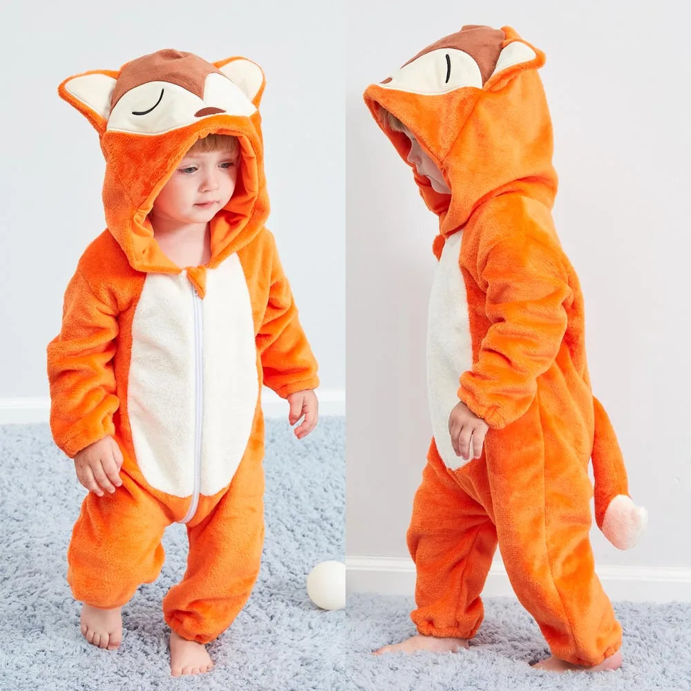 Newborn Kids Dinosaur Kigurumi Pajamas Winter Thick Baby Blanket Slppers Toddler Infant Clothes Hooded Animal Pyjamas Sleepwear