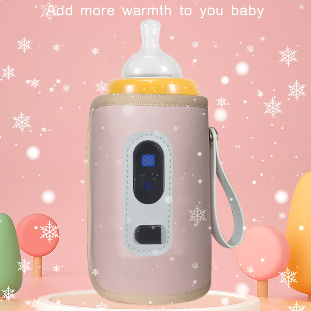 USB Milk Water Warmer Baby Nursing Bottle Heater Newborn Infant Portable Bottle Feeding Warmers Travel Stroller Insulated Bag