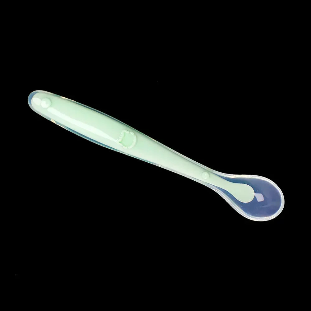 Babies' Silicone Spoon for Children Complementary Food Soft Spoon-Training Spoons Feeding Tablewares for Children Boys Girls