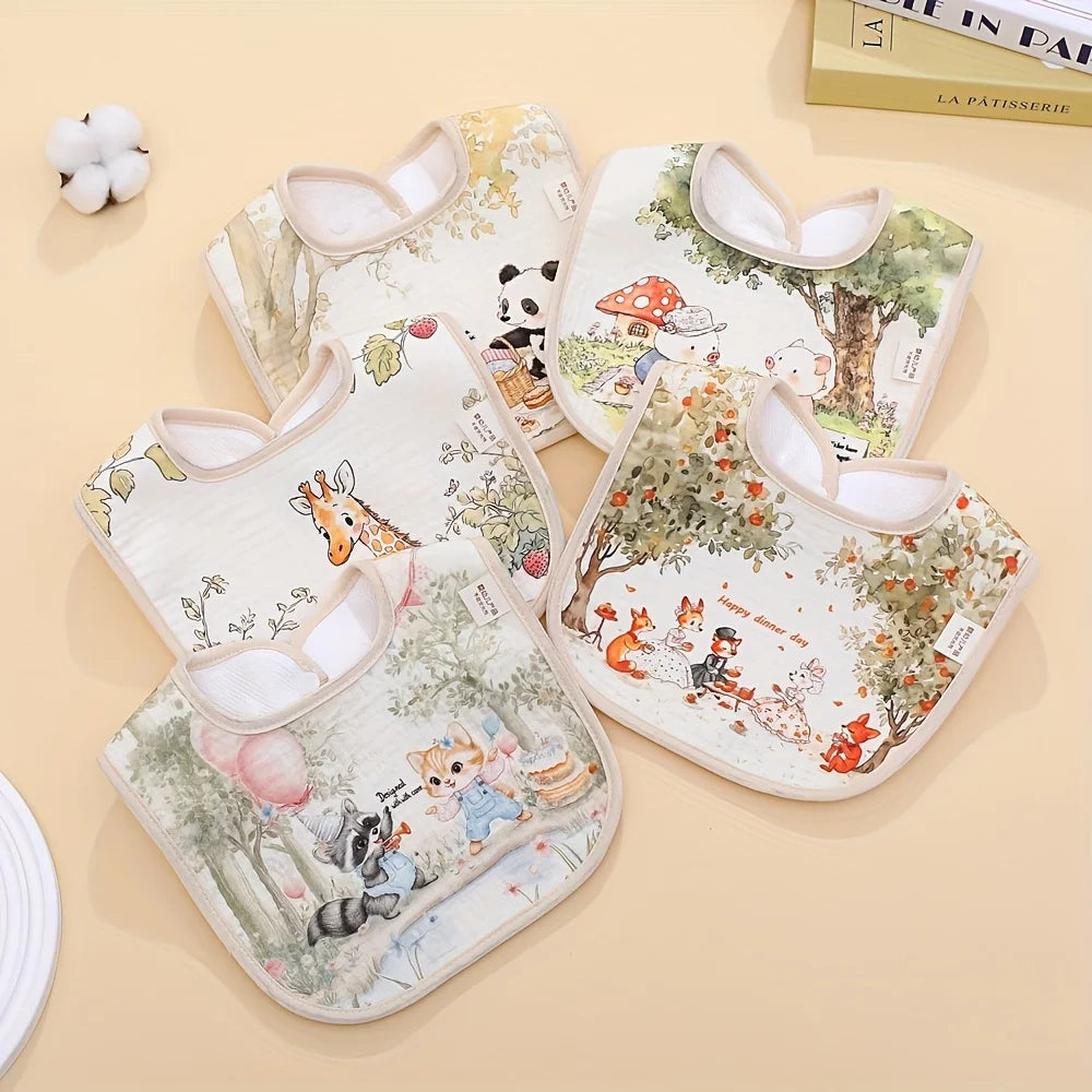 Baby Bibs Burp Clothes Cotton Newborn Bibs for Girls Boys Baby Stuff Infant Accessories Toddler Saliva Towels Baby Care