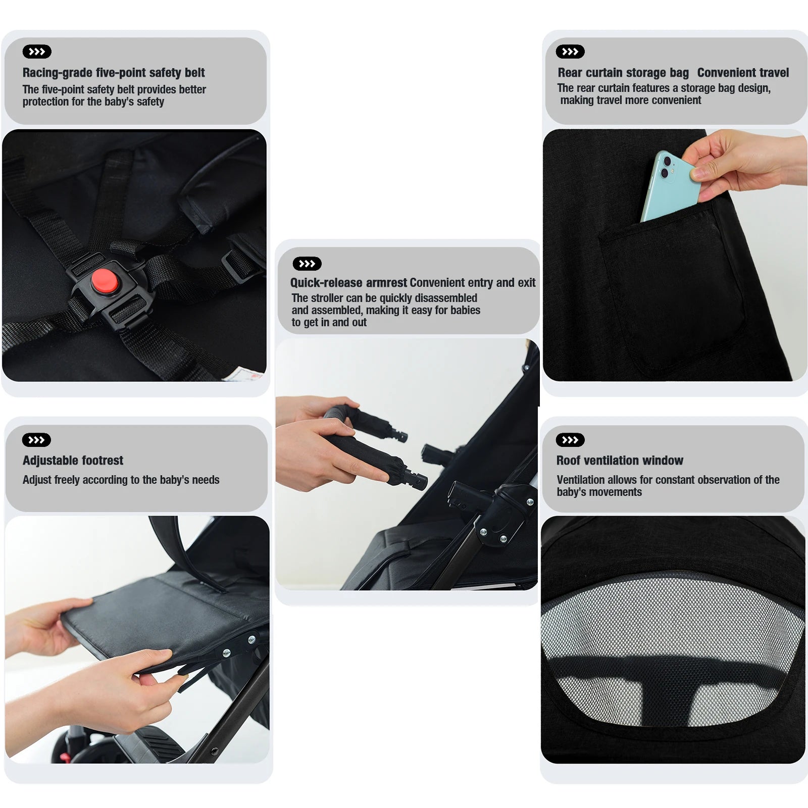 Baby Stroller Baby Newborn Items Baby Accessories Light Baby Stroller Multiple Stroller 2 In 1 Baby Stroller Easy Fold Stroller