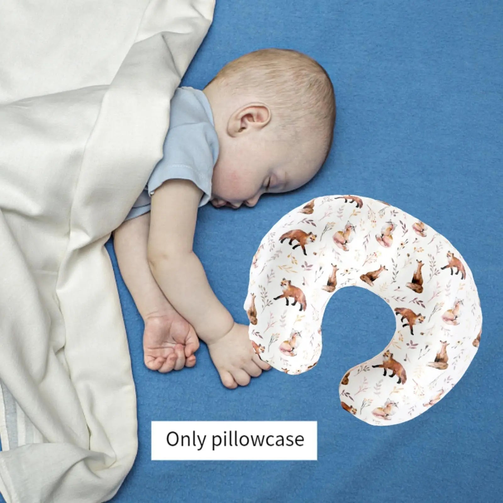 Feeding Pillow Cover Easy to Use Ergonomic Breathable Breastfeeding Pillow Cover for Baby Shower Women Breastfeeding Mom Nursing