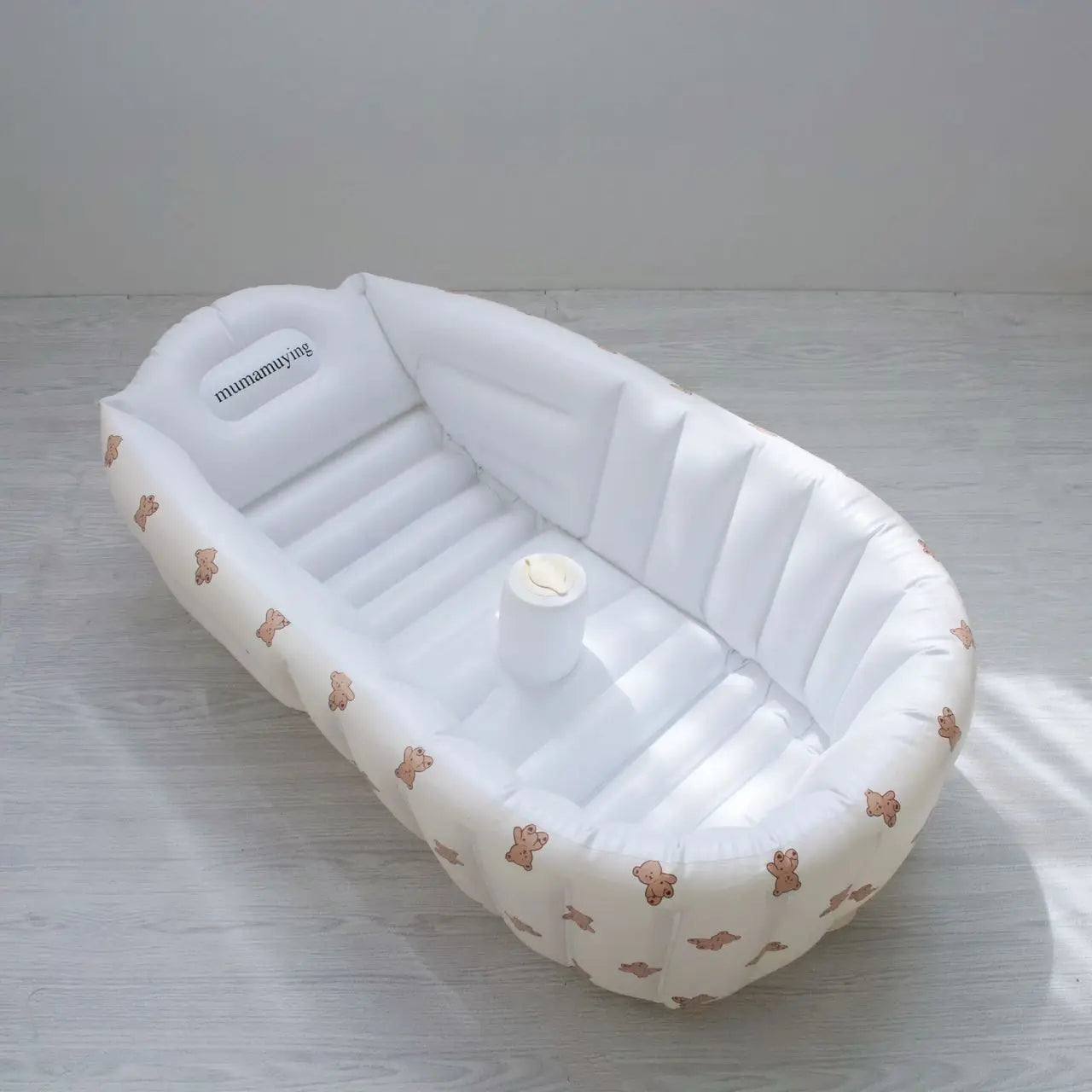1PCS Inflatable Baby Bathtub with Air Pump Toddler Bathing Tub Chair Portable Seat with Back Support for Younger Children
