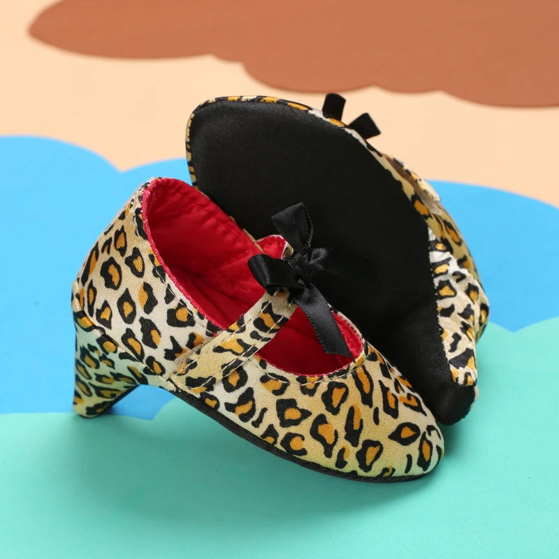10CM/10.5CM Fashion Infant Newborn Baby Girl High Heels Shoes Princess Bow First Birthday Party Shoes Photo Props Shoes