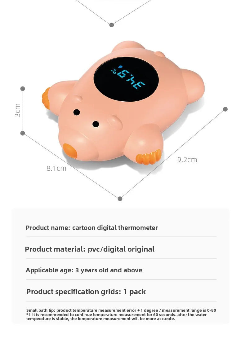 New Baby Bath Temperature Meter Floating Digital Water Baby Bath Temperature Meter LED Display Temperature Tester Safety Cartoon