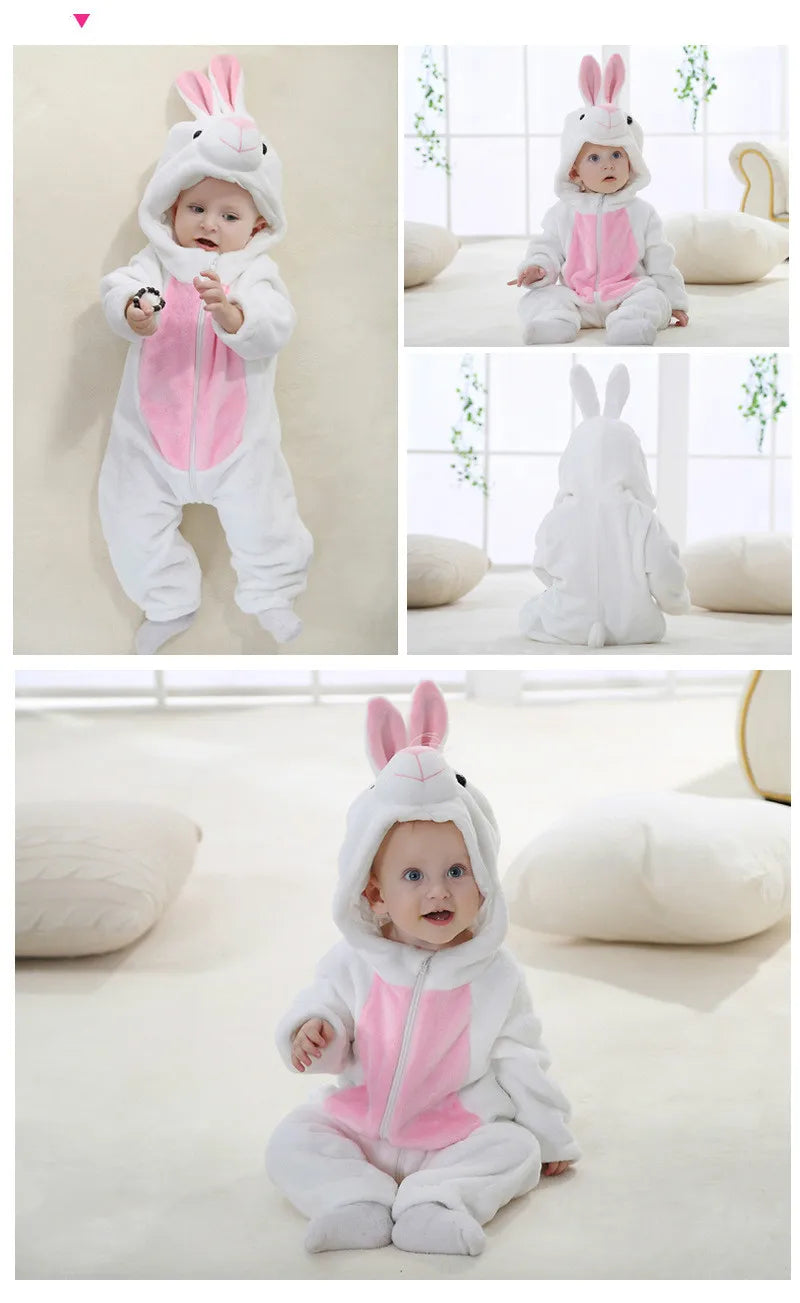 Newborn Kids Dinosaur Kigurumi Pajamas Winter Thick Baby Blanket Slppers Toddler Infant Clothes Hooded Animal Pyjamas Sleepwear