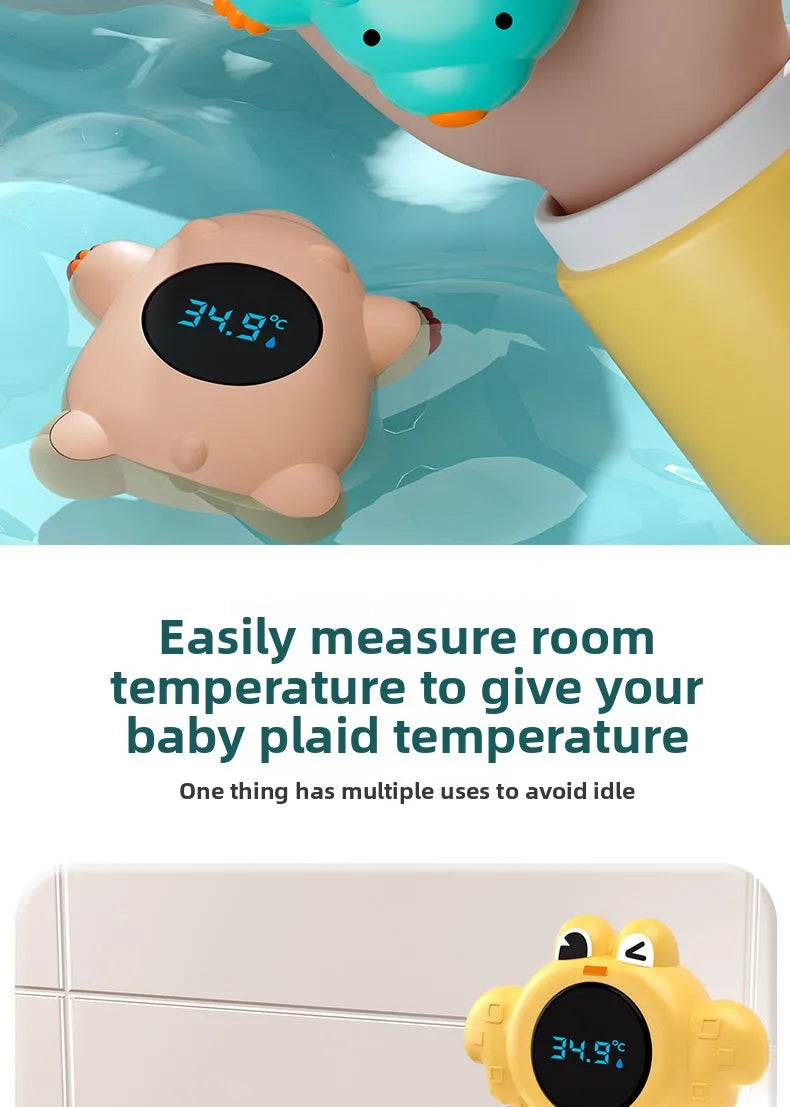 New Baby Bath Temperature Meter Floating Digital Water Baby Bath Temperature Meter LED Display Temperature Tester Safety Cartoon