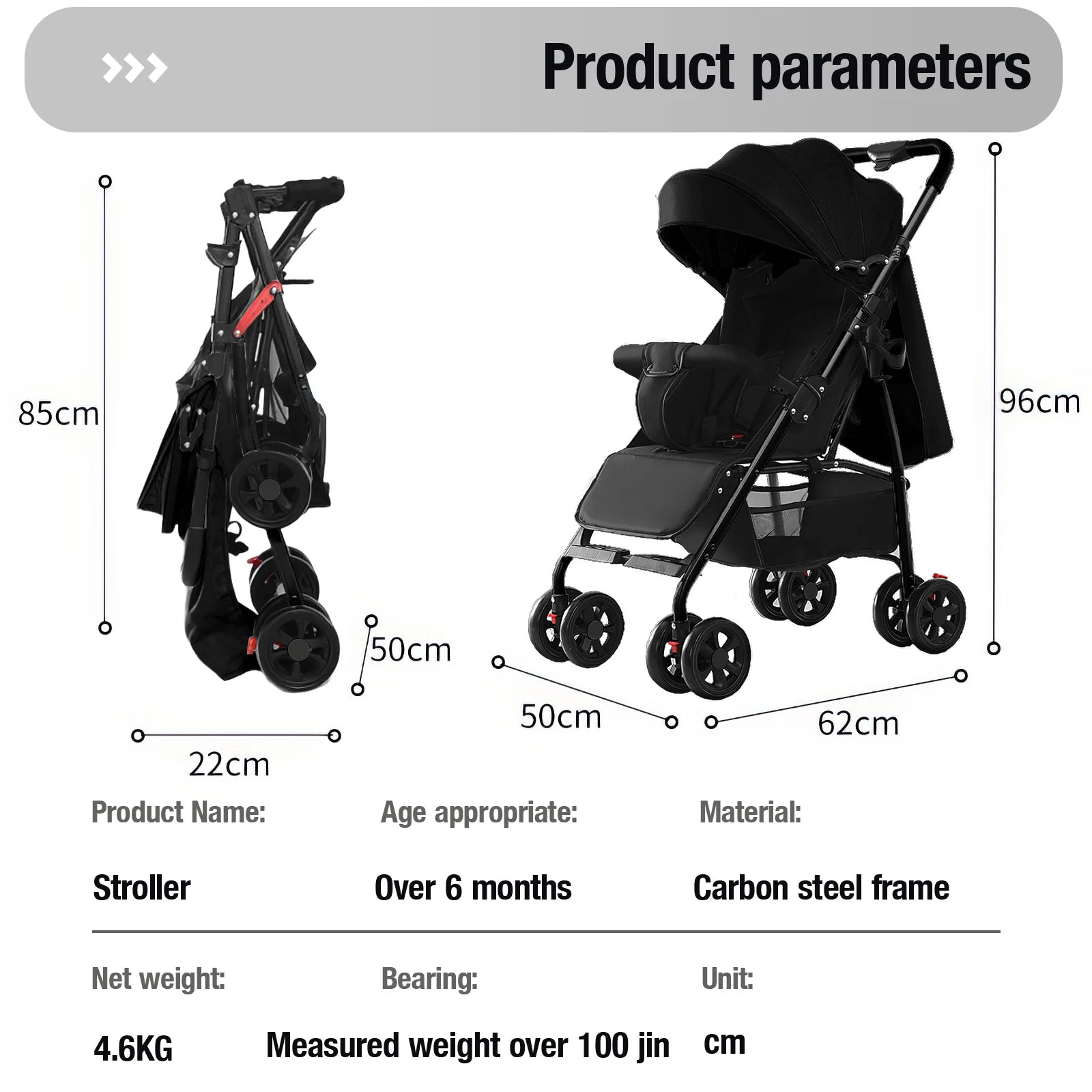 Baby Stroller Baby Newborn Items Baby Accessories Light Baby Stroller Multiple Stroller 2 In 1 Baby Stroller Easy Fold Stroller