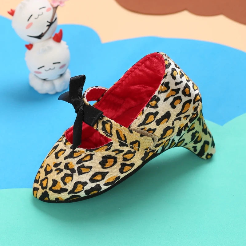 10CM/10.5CM Fashion Infant Newborn Baby Girl High Heels Shoes Princess Bow First Birthday Party Shoes Photo Props Shoes