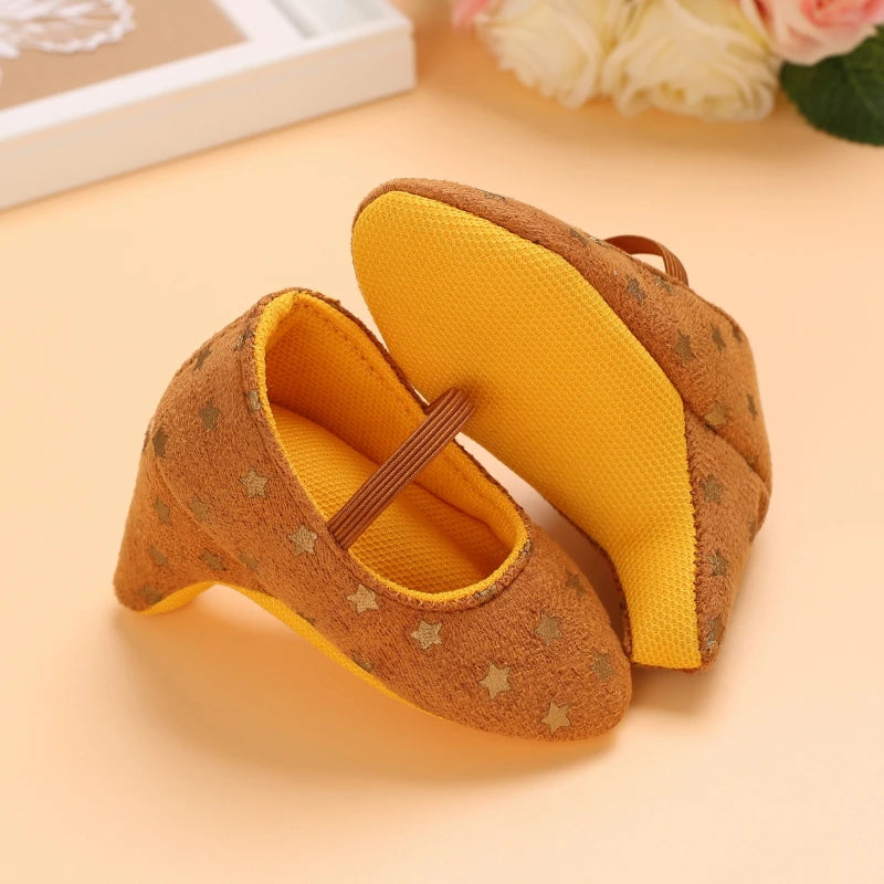 10CM/10.5CM Fashion Infant Newborn Baby Girl High Heels Shoes Princess Bow First Birthday Party Shoes Photo Props Shoes