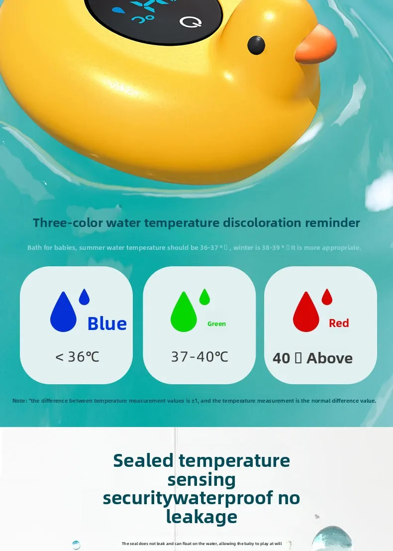 New Baby Bath Temperature Meter Floating Digital Water Baby Bath Temperature Meter LED Display Temperature Tester Safety Cartoon