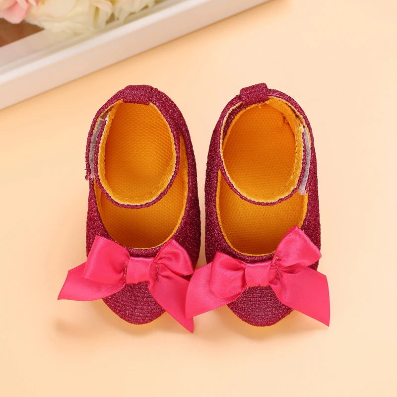 10CM/10.5CM Fashion Infant Newborn Baby Girl High Heels Shoes Princess Bow First Birthday Party Shoes Photo Props Shoes