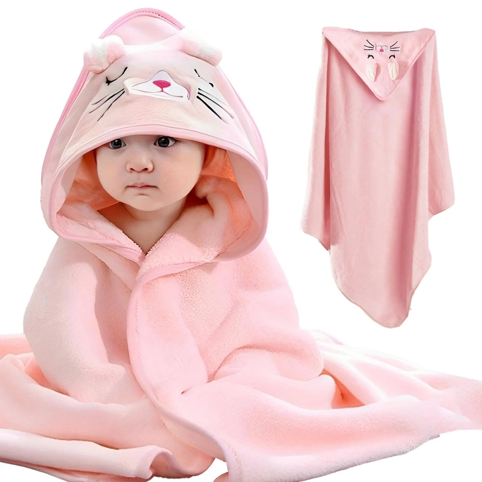 Hooded Baby Towels, Absorbent Baby Bath Towel, Soft Baby Towels for Newborns, Toddlers, and Kids, 32x32 in Baby Towel with Hood