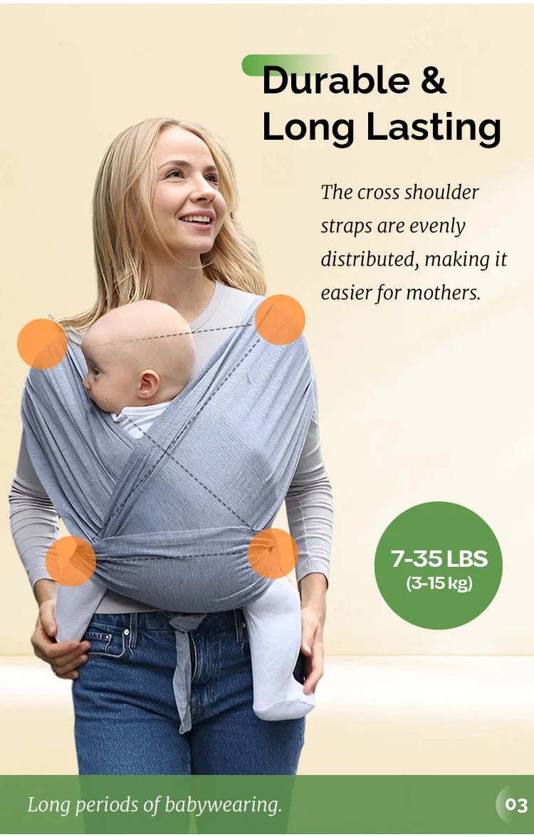 PANGDUBE 1pc Baby Wrap Sling Cotton Carrier for Baby 0-36 Months Newborn Kangaroo Sling Front Artifact Ergonomic Baby Carry