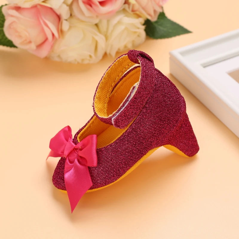 10CM/10.5CM Fashion Infant Newborn Baby Girl High Heels Shoes Princess Bow First Birthday Party Shoes Photo Props Shoes