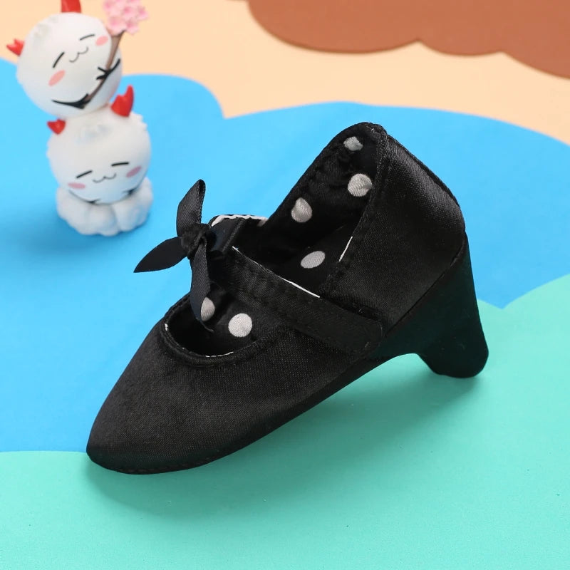 10CM/10.5CM Fashion Infant Newborn Baby Girl High Heels Shoes Princess Bow First Birthday Party Shoes Photo Props Shoes