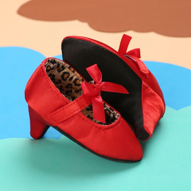 10CM/10.5CM Fashion Infant Newborn Baby Girl High Heels Shoes Princess Bow First Birthday Party Shoes Photo Props Shoes