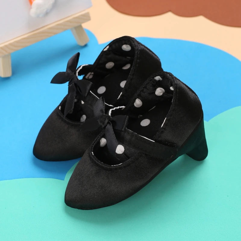 10CM/10.5CM Fashion Infant Newborn Baby Girl High Heels Shoes Princess Bow First Birthday Party Shoes Photo Props Shoes