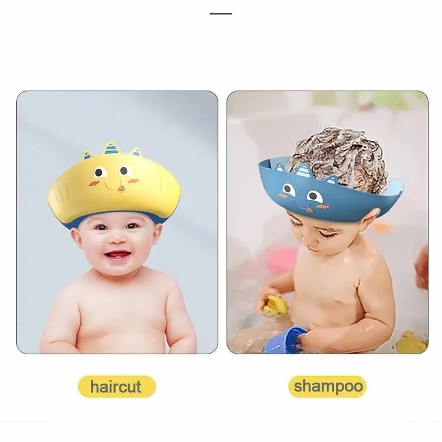 Children Waterproof Shower Shampoos Hat Soft Adjustable Wash Hair Hat for Kids Ear and Eye Safe Protection Baby Shampoo Cap