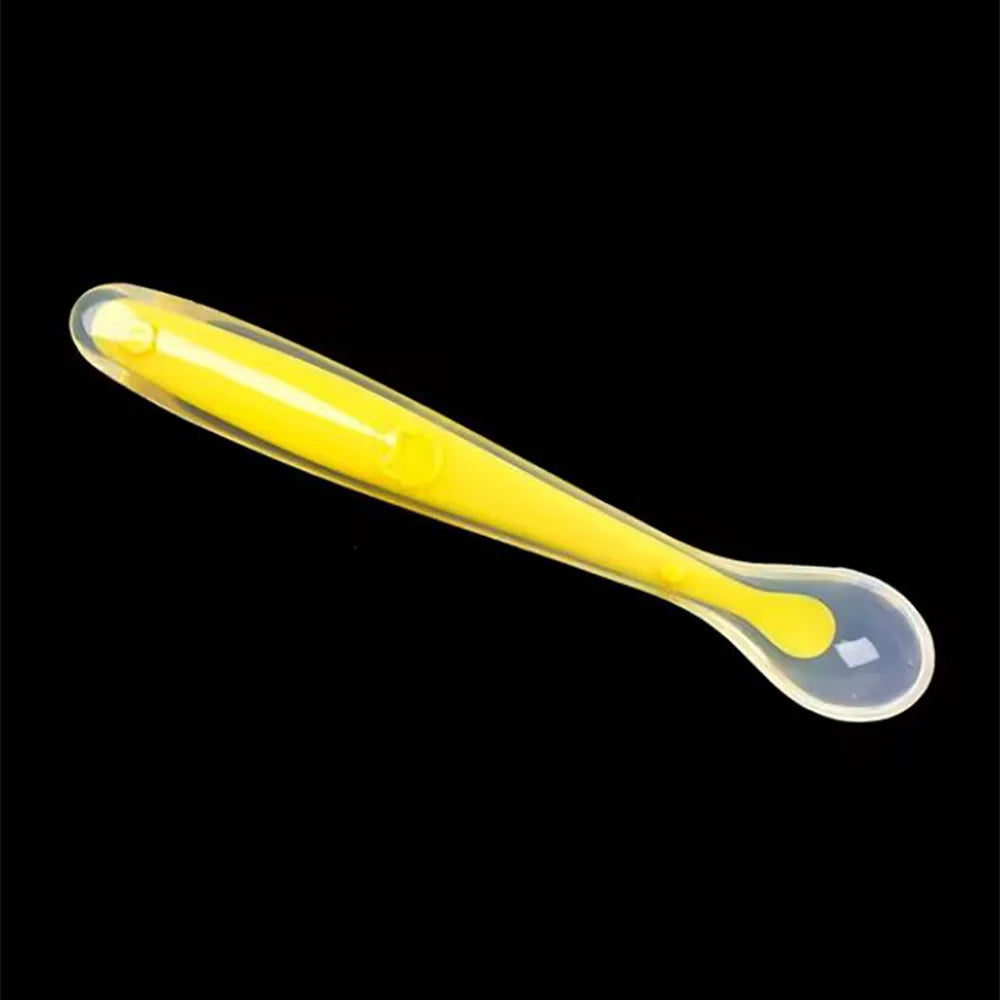 Babies' Silicone Spoon for Children Complementary Food Soft Spoon-Training Spoons Feeding Tablewares for Children Boys Girls