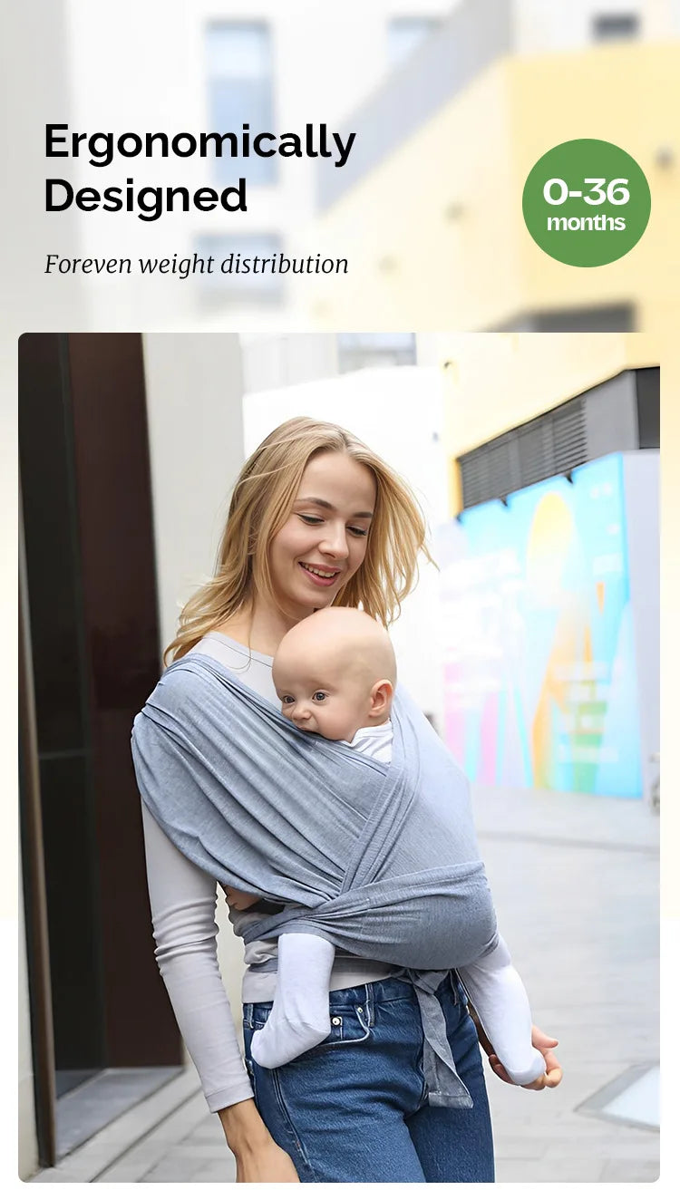 PANGDUBE 1pc Baby Wrap Sling Cotton Carrier for Baby 0-36 Months Newborn Kangaroo Sling Front Artifact Ergonomic Baby Carry