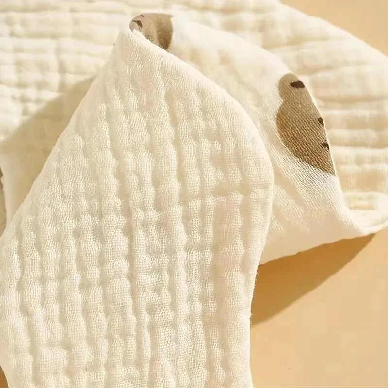 3PCS Cotton Gauze Baby Feeding Bibs Summer Soft Petal Baby Printed Drooling Towel Newborn Toddler Baby Burp Cloth Children'sBib