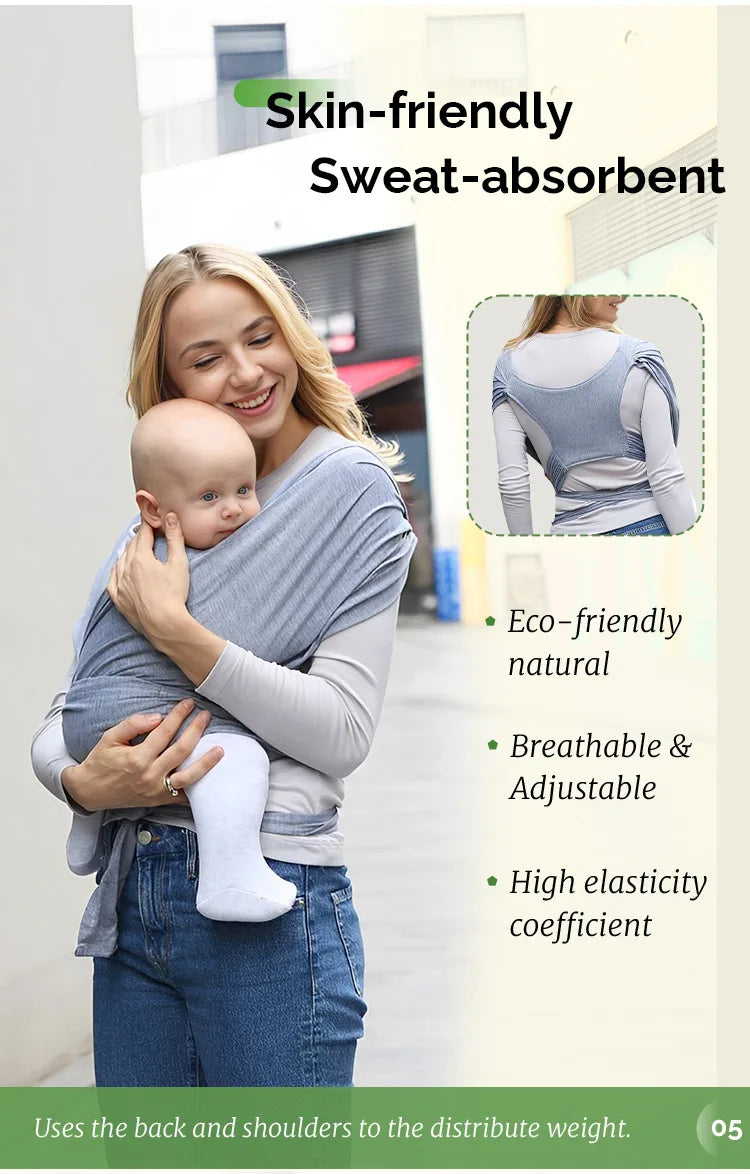 PANGDUBE 1pc Baby Wrap Sling Cotton Carrier for Baby 0-36 Months Newborn Kangaroo Sling Front Artifact Ergonomic Baby Carry