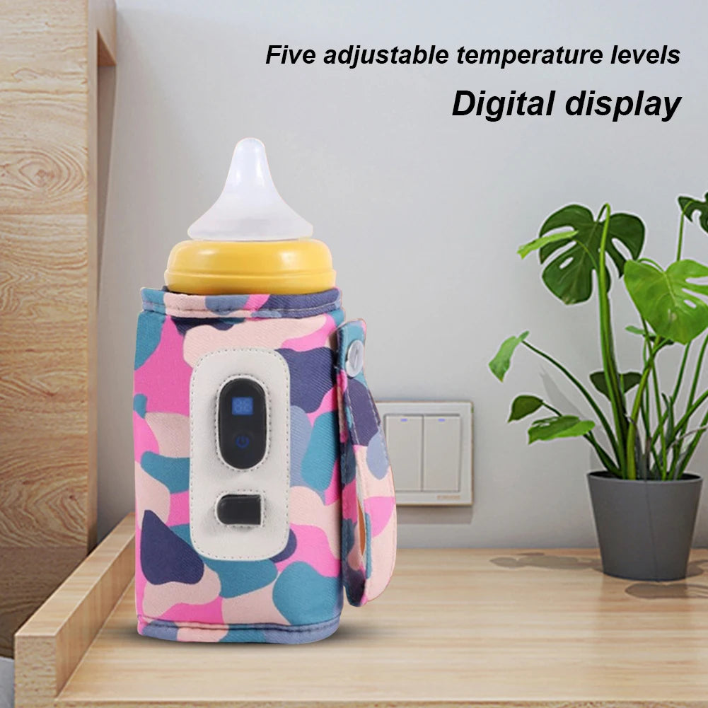 USB Milk Water Warmer Baby Nursing Bottle Heater Newborn Infant Portable Bottle Feeding Warmers Travel Stroller Insulated Bag
