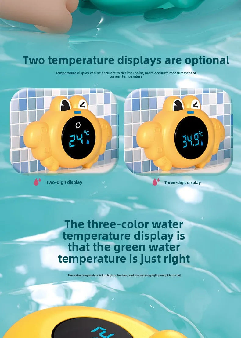 New Baby Bath Temperature Meter Floating Digital Water Baby Bath Temperature Meter LED Display Temperature Tester Safety Cartoon