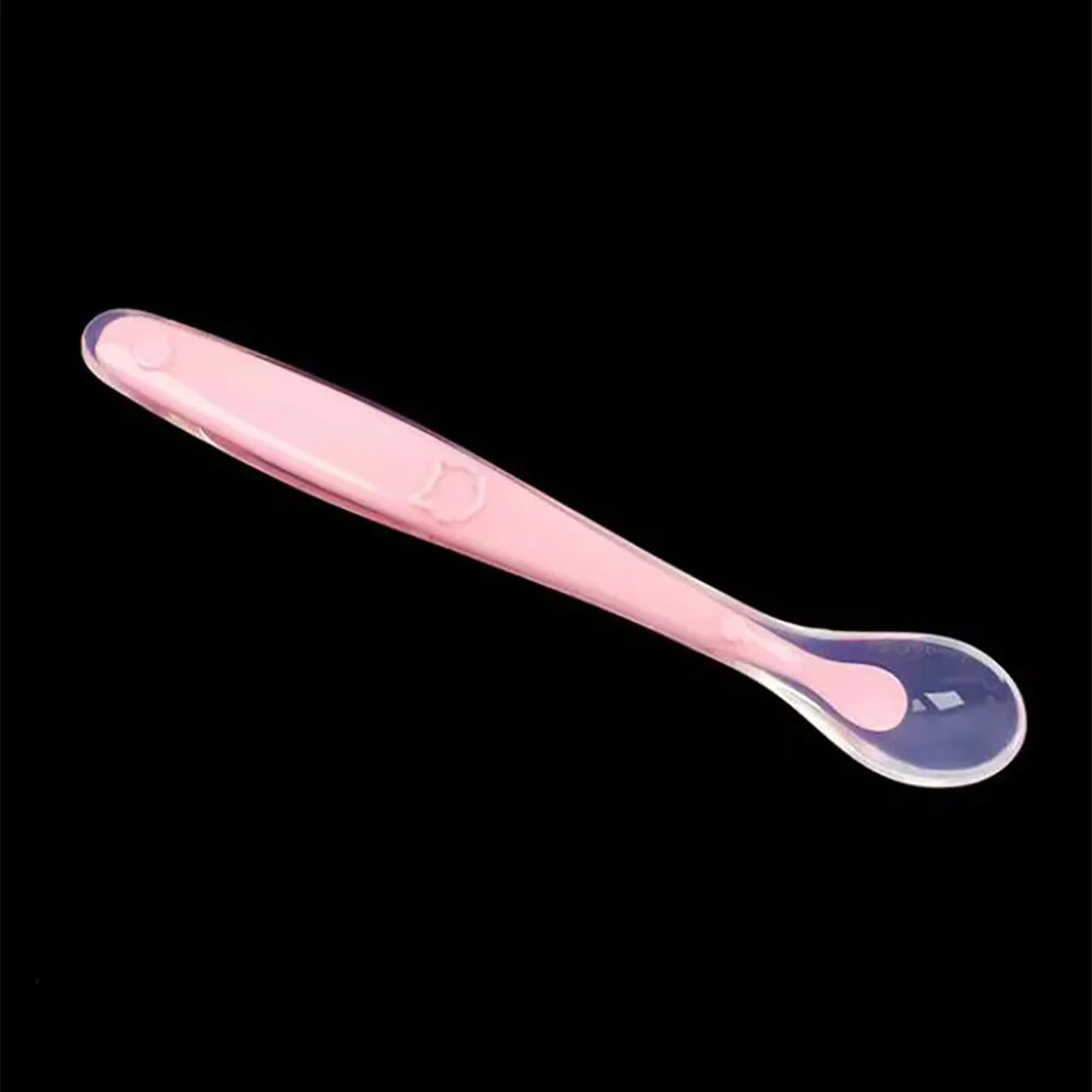 Babies' Silicone Spoon for Children Complementary Food Soft Spoon-Training Spoons Feeding Tablewares for Children Boys Girls
