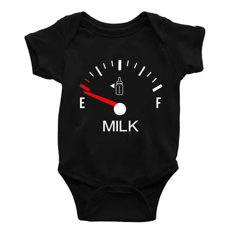 High Quality Minimalist Print Baby Onesie Creativity Milk Printed Newborn Clothes 0-24 Infant Jumpsuit Romper
