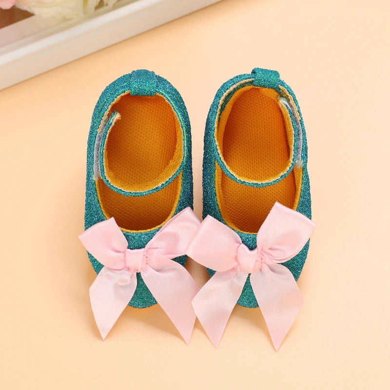 10CM/10.5CM Fashion Infant Newborn Baby Girl High Heels Shoes Princess Bow First Birthday Party Shoes Photo Props Shoes
