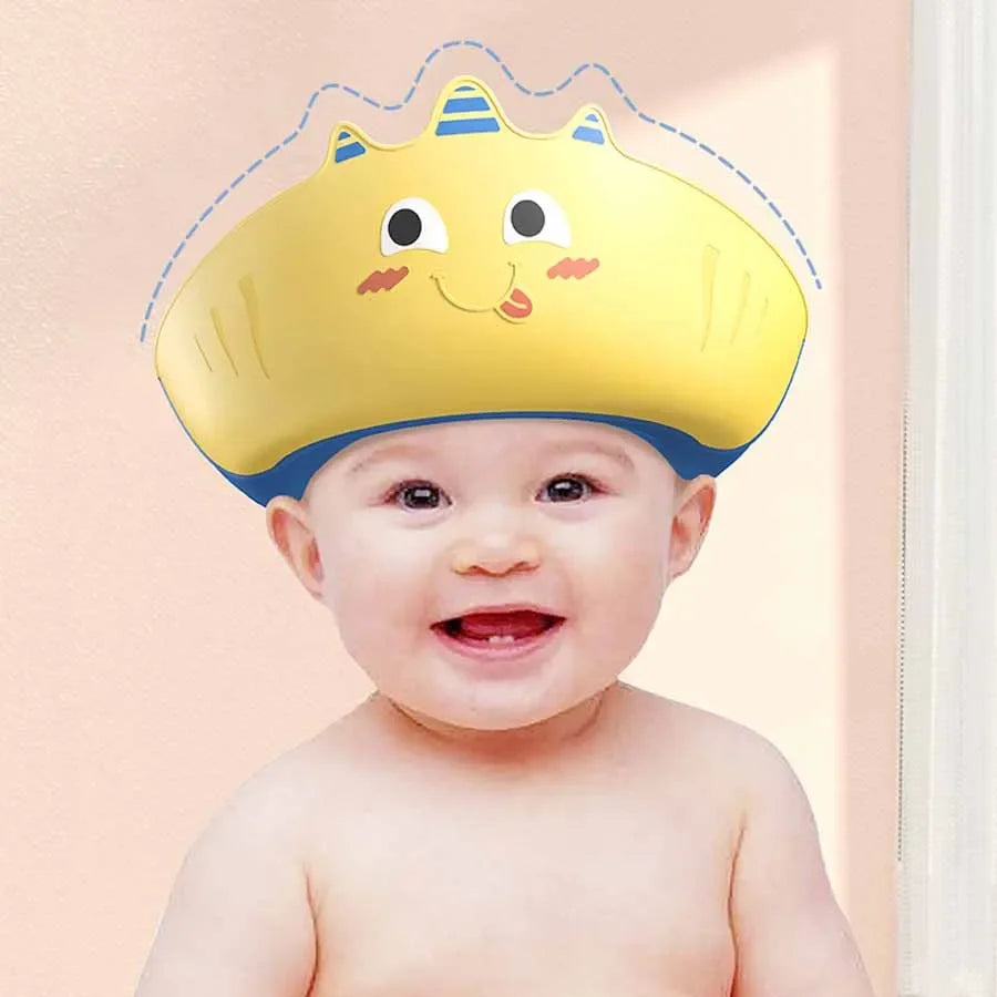 Children Waterproof Shower Shampoos Hat Soft Adjustable Wash Hair Hat for Kids Ear and Eye Safe Protection Baby Shampoo Cap
