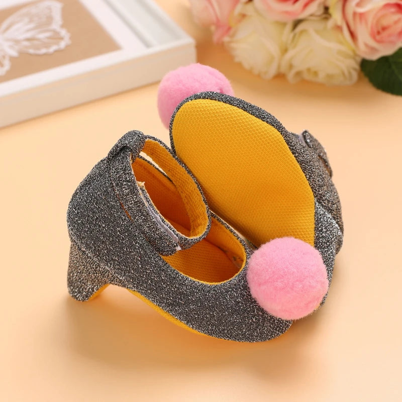 10CM/10.5CM Fashion Infant Newborn Baby Girl High Heels Shoes Princess Bow First Birthday Party Shoes Photo Props Shoes