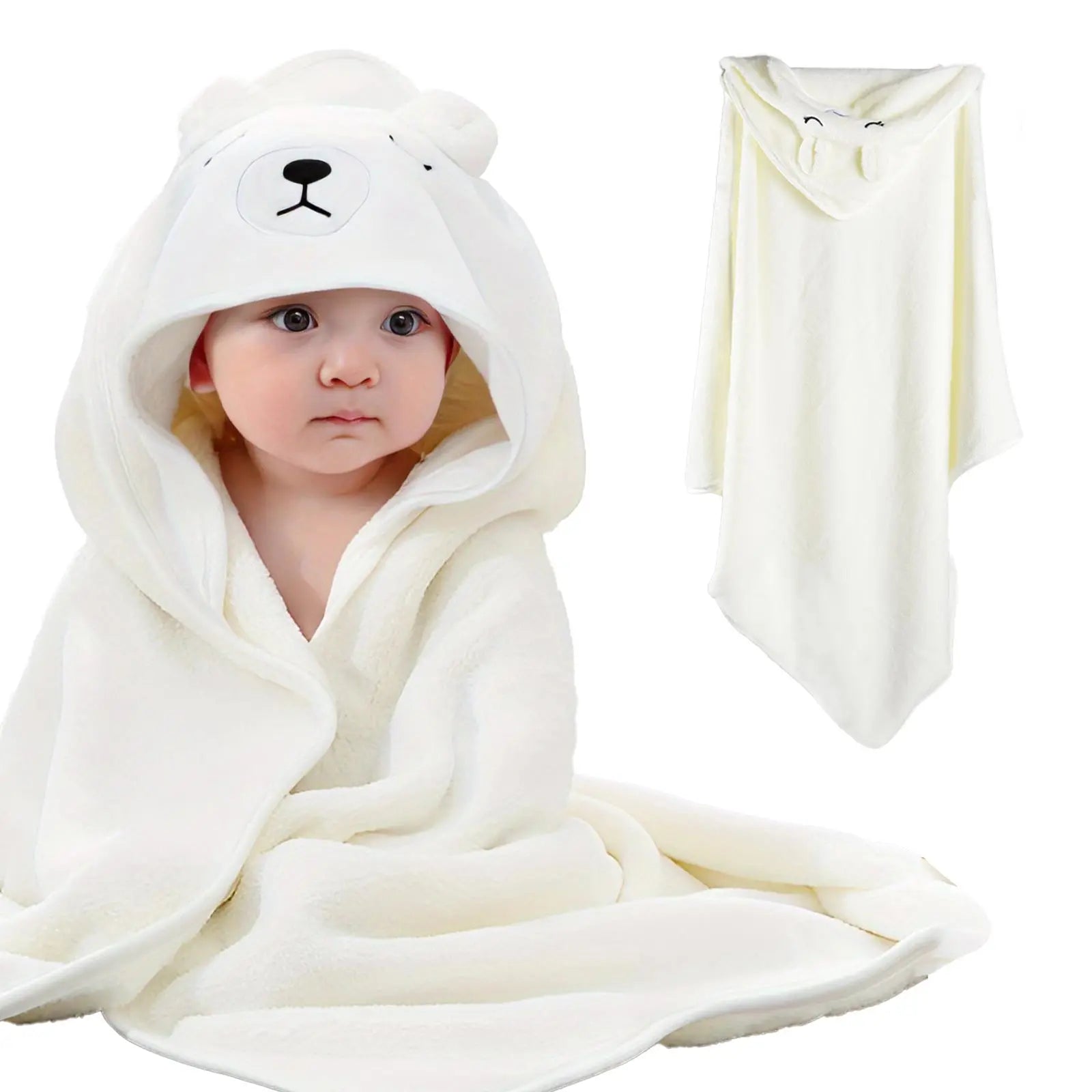 Hooded Baby Towels, Absorbent Baby Bath Towel, Soft Baby Towels for Newborns, Toddlers, and Kids, 32x32 in Baby Towel with Hood