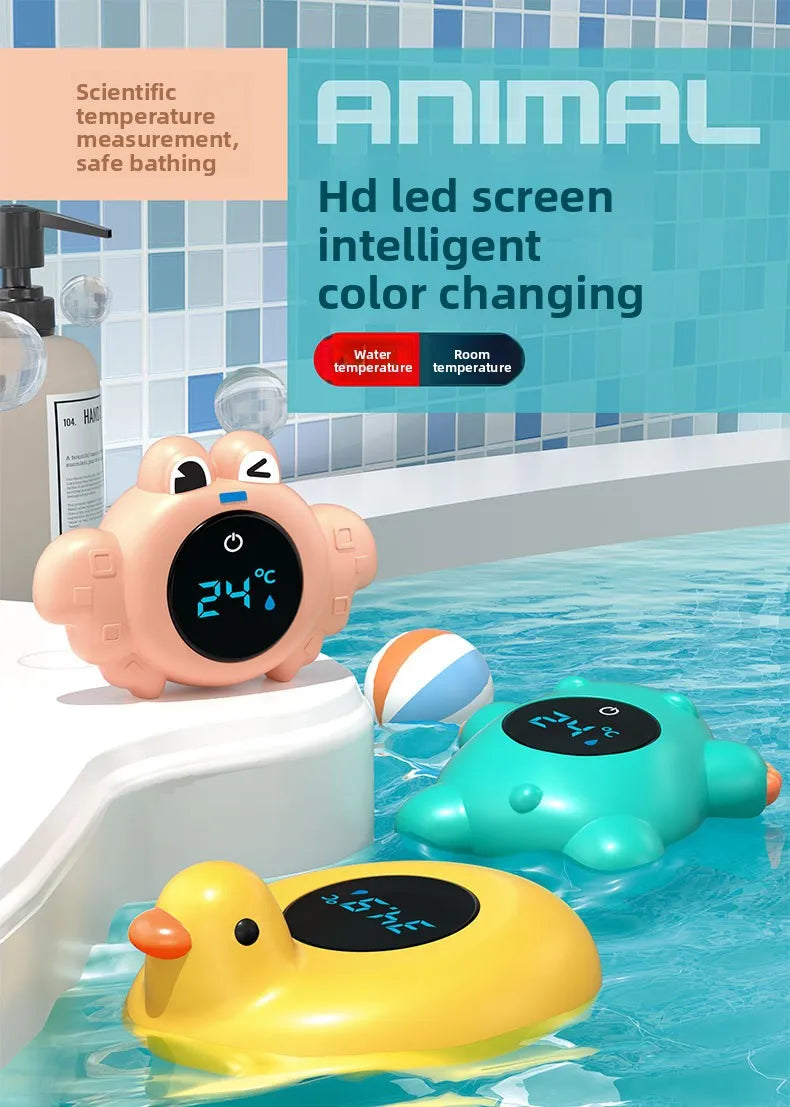 New Baby Bath Temperature Meter Floating Digital Water Baby Bath Temperature Meter LED Display Temperature Tester Safety Cartoon