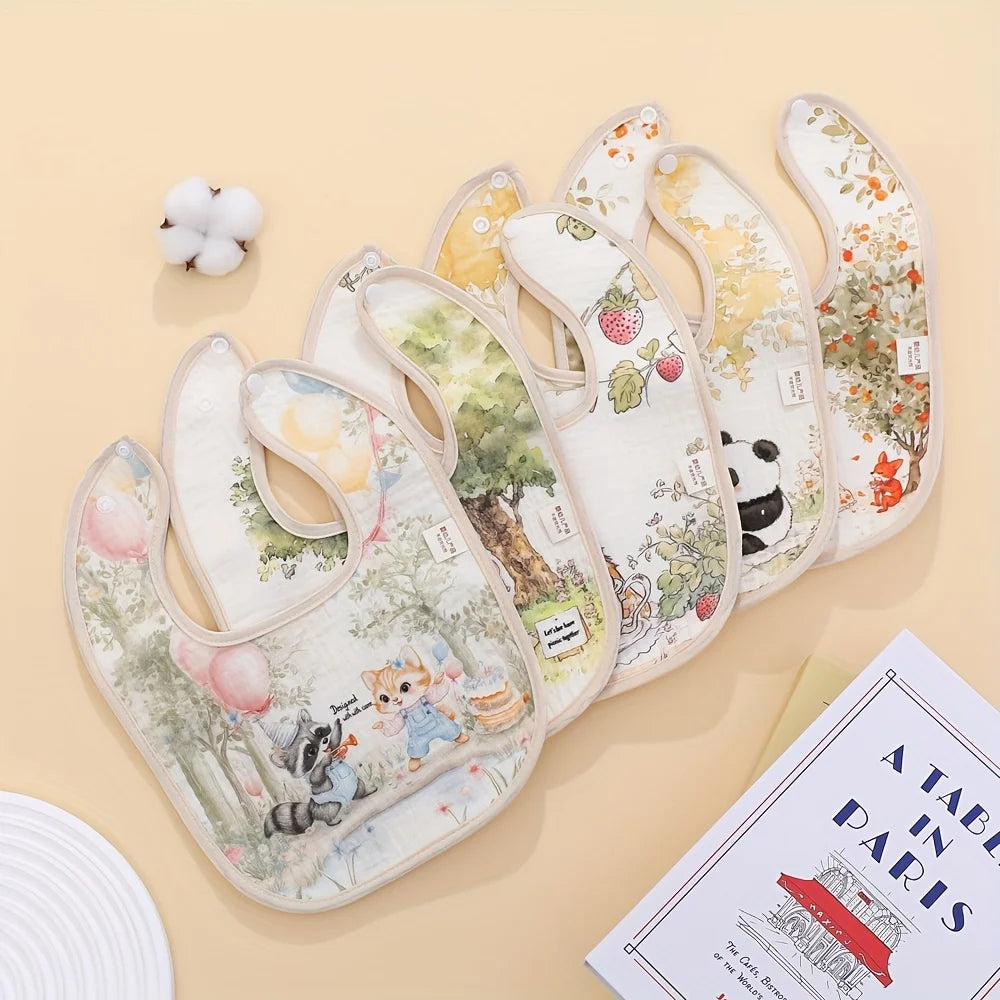 Baby Bibs Burp Clothes Cotton Newborn Bibs for Girls Boys Baby Stuff Infant Accessories Toddler Saliva Towels Baby Care