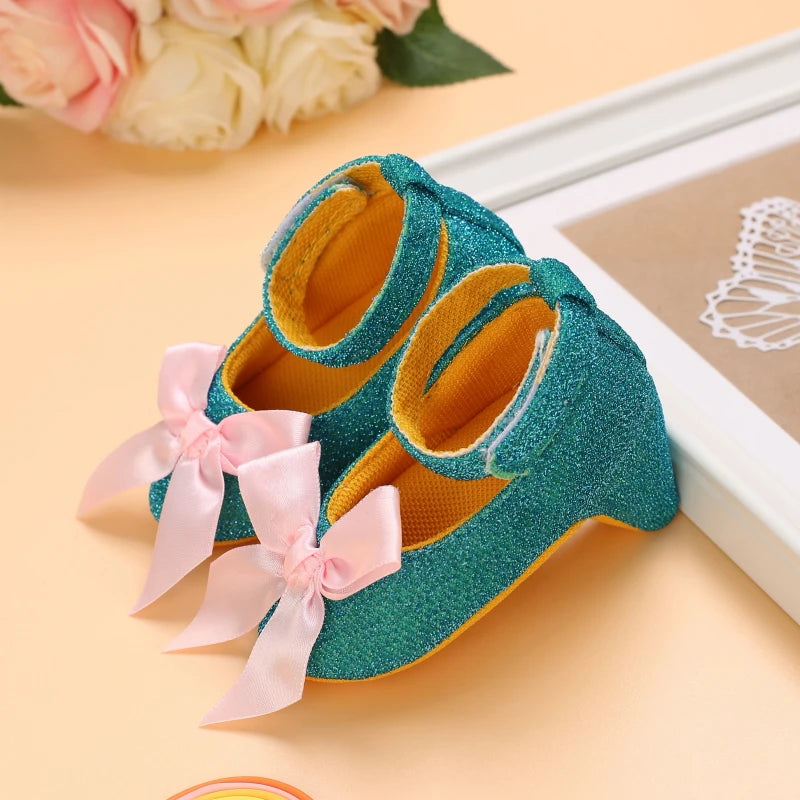 10CM/10.5CM Fashion Infant Newborn Baby Girl High Heels Shoes Princess Bow First Birthday Party Shoes Photo Props Shoes