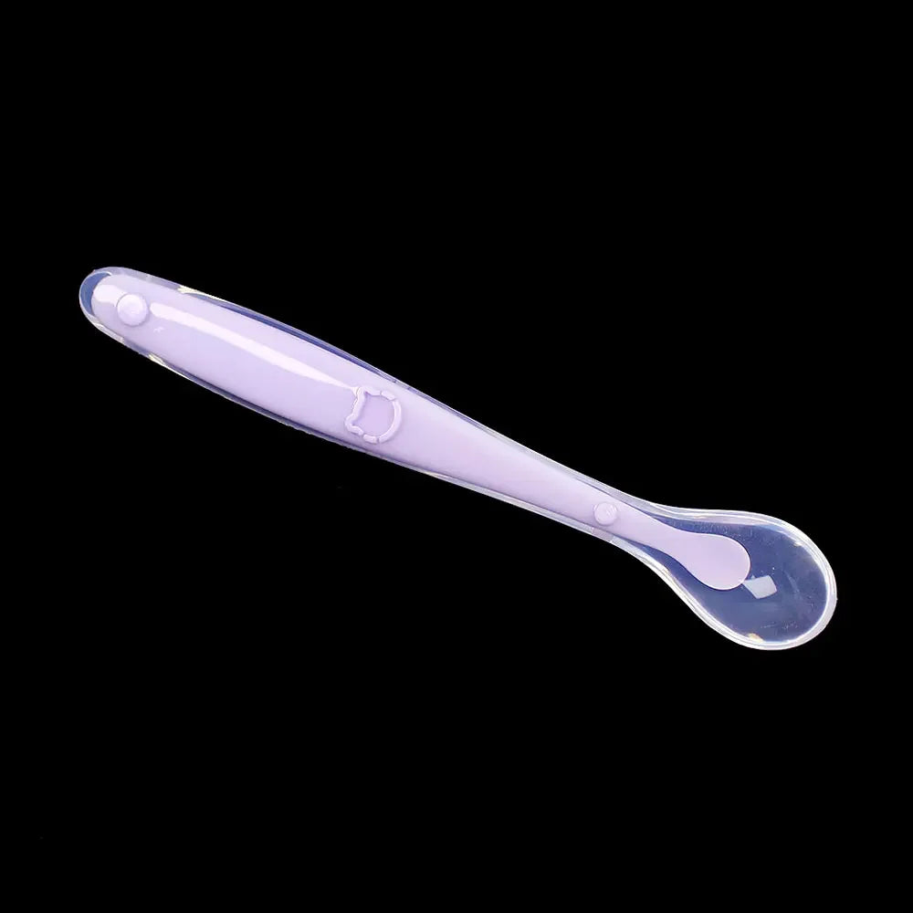 Babies' Silicone Spoon for Children Complementary Food Soft Spoon-Training Spoons Feeding Tablewares for Children Boys Girls
