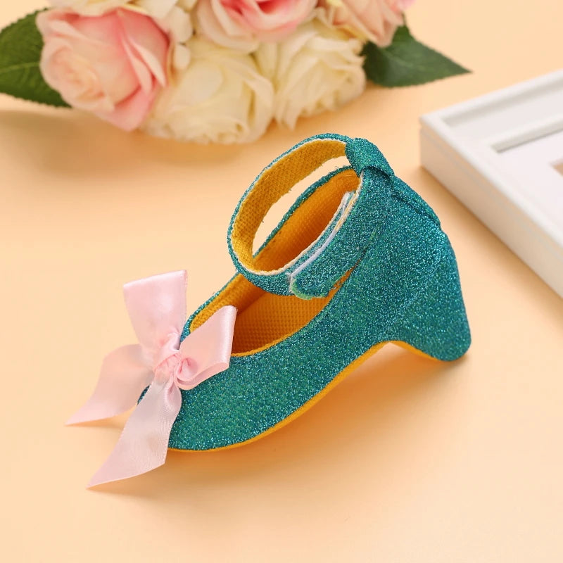 10CM/10.5CM Fashion Infant Newborn Baby Girl High Heels Shoes Princess Bow First Birthday Party Shoes Photo Props Shoes
