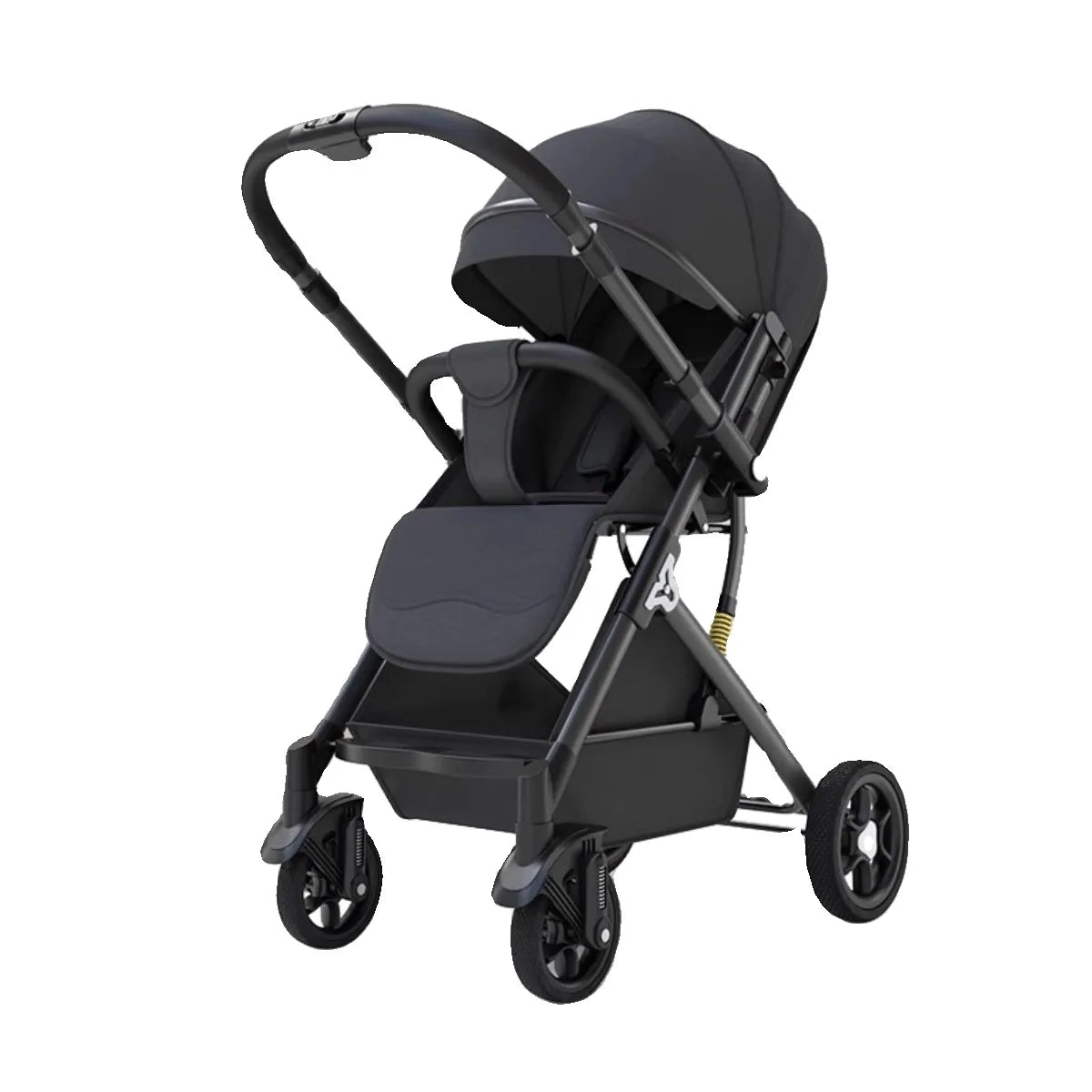 Lightweight stroller Two-way Push Trolley Stroller High Landscape Spine Protection Newborn Baby Four Wheel Stroller