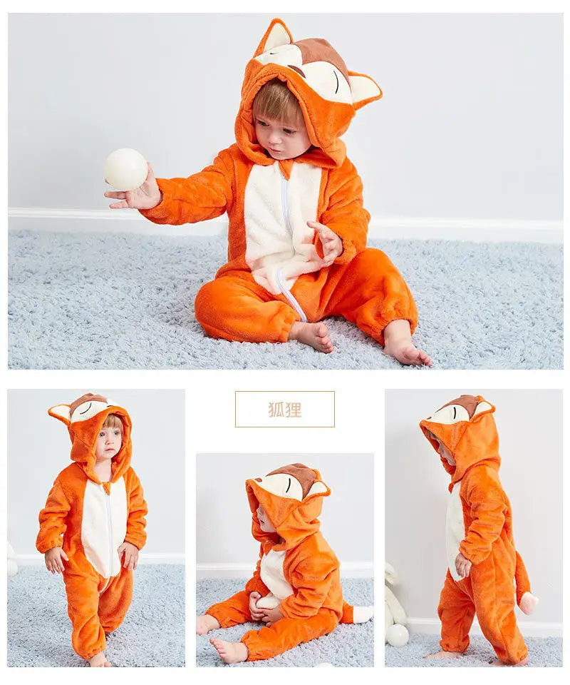 Newborn Kids Dinosaur Kigurumi Pajamas Winter Thick Baby Blanket Slppers Toddler Infant Clothes Hooded Animal Pyjamas Sleepwear