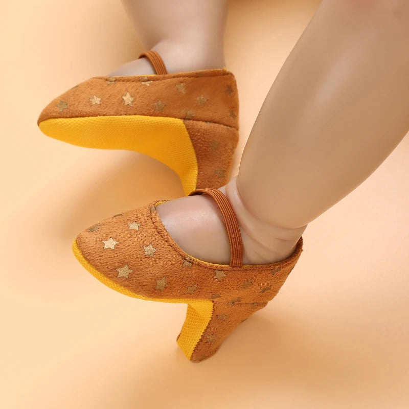 10CM/10.5CM Fashion Infant Newborn Baby Girl High Heels Shoes Princess Bow First Birthday Party Shoes Photo Props Shoes