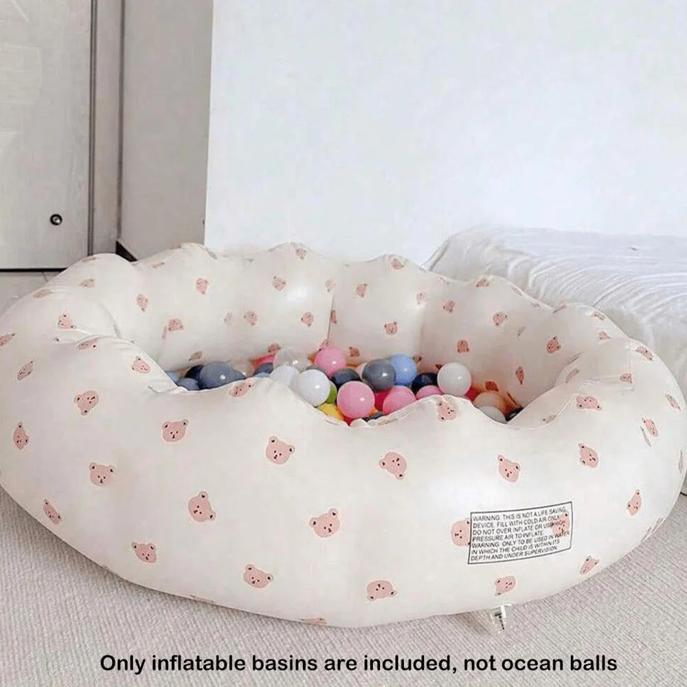 1PCS Inflatable Baby Bathtub with Air Pump Toddler Bathing Tub Chair Portable Seat with Back Support for Younger Children
