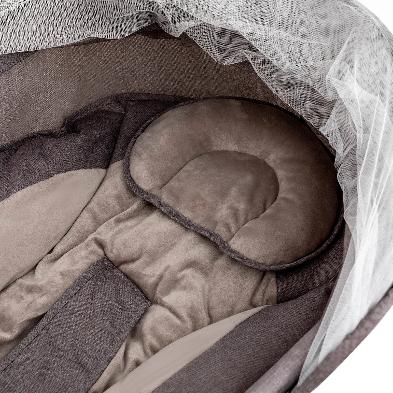 Auto Rocking Baby Cradle Swing Bed 5 Speed Electric Sleeping Basket Foldable with Music&mosquito Net Bedside Bassinet for Baby