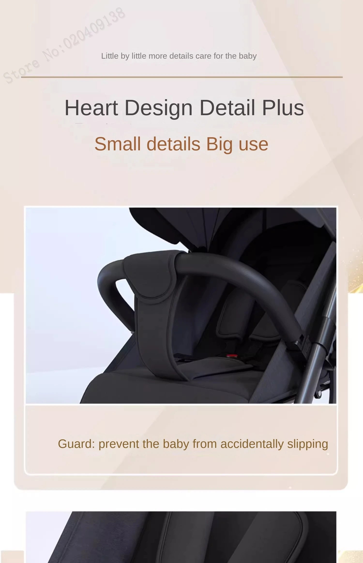 Lightweight stroller Two-way Push Trolley Stroller High Landscape Spine Protection Newborn Baby Four Wheel Stroller