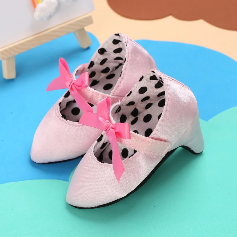 10CM/10.5CM Fashion Infant Newborn Baby Girl High Heels Shoes Princess Bow First Birthday Party Shoes Photo Props Shoes