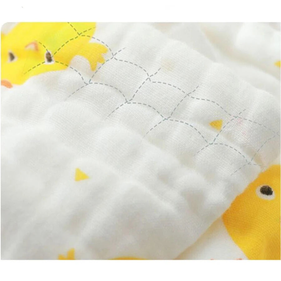 4-Layer Gauze Infant Washcloth Baby Bath Towel Newborn Bathrobe Cotton Swaddle Blanket for Boy Girl Children's Blanket