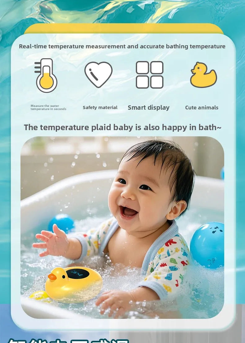 New Baby Bath Temperature Meter Floating Digital Water Baby Bath Temperature Meter LED Display Temperature Tester Safety Cartoon